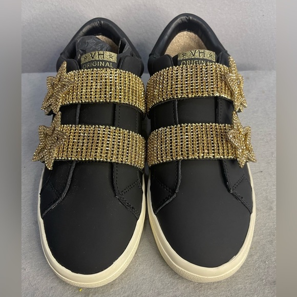 Vintage Havana The Iconic Sparkle Star Pure Black Sneakers Sz 7 NIB - RARE - Picture 13 of 16